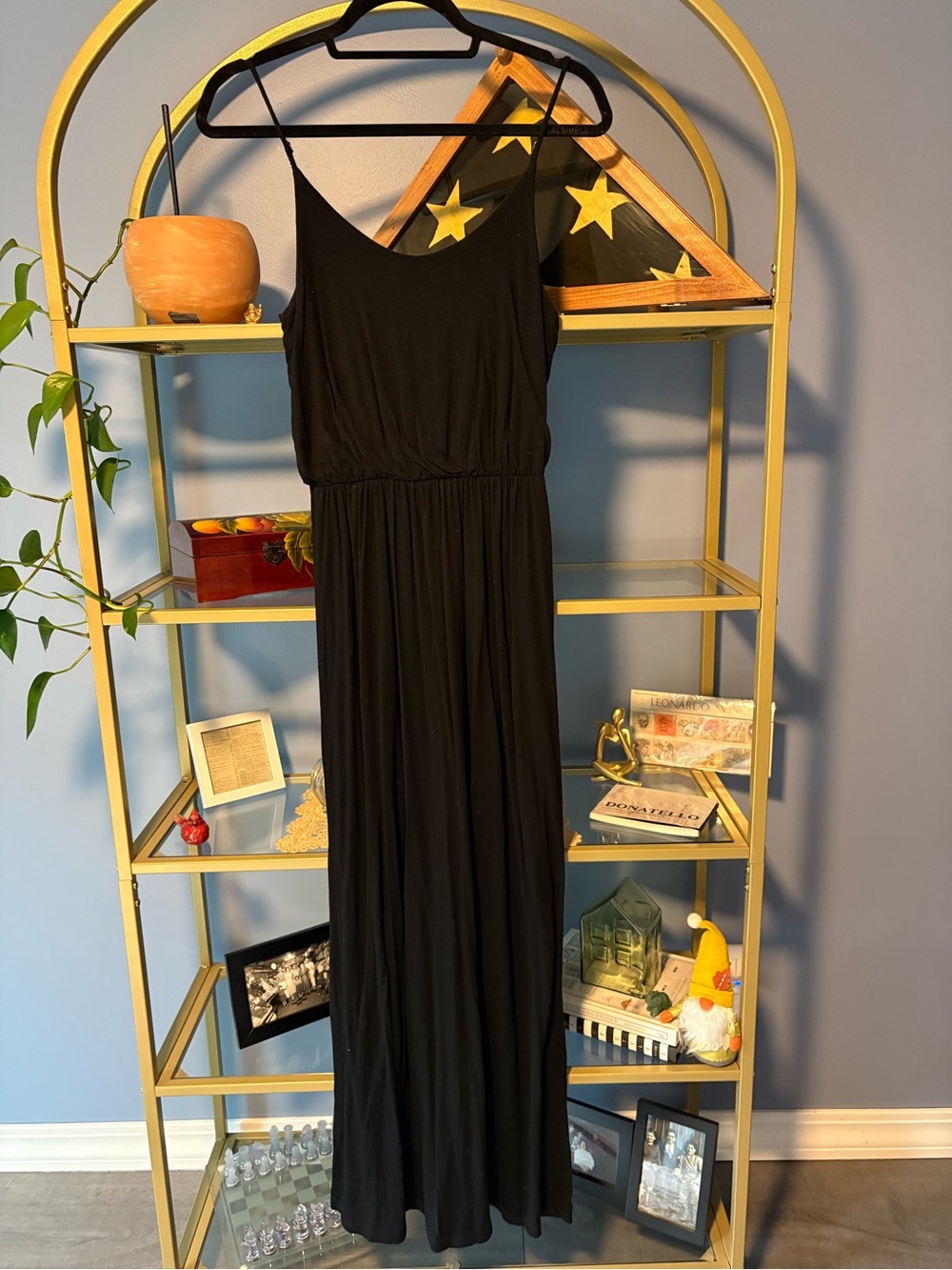 Lush Black Spaghetti-Strap Maxi Dress